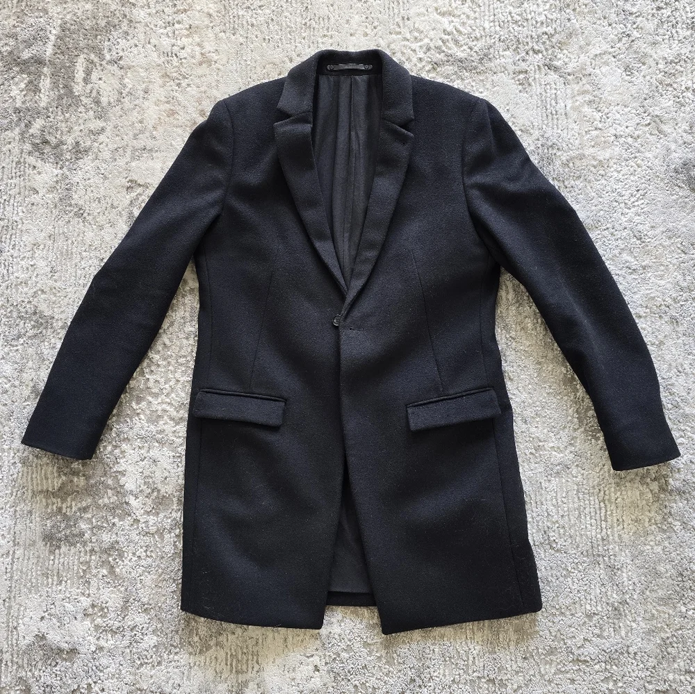 Allsaints Black Wool Coat - Picture 3 of 15